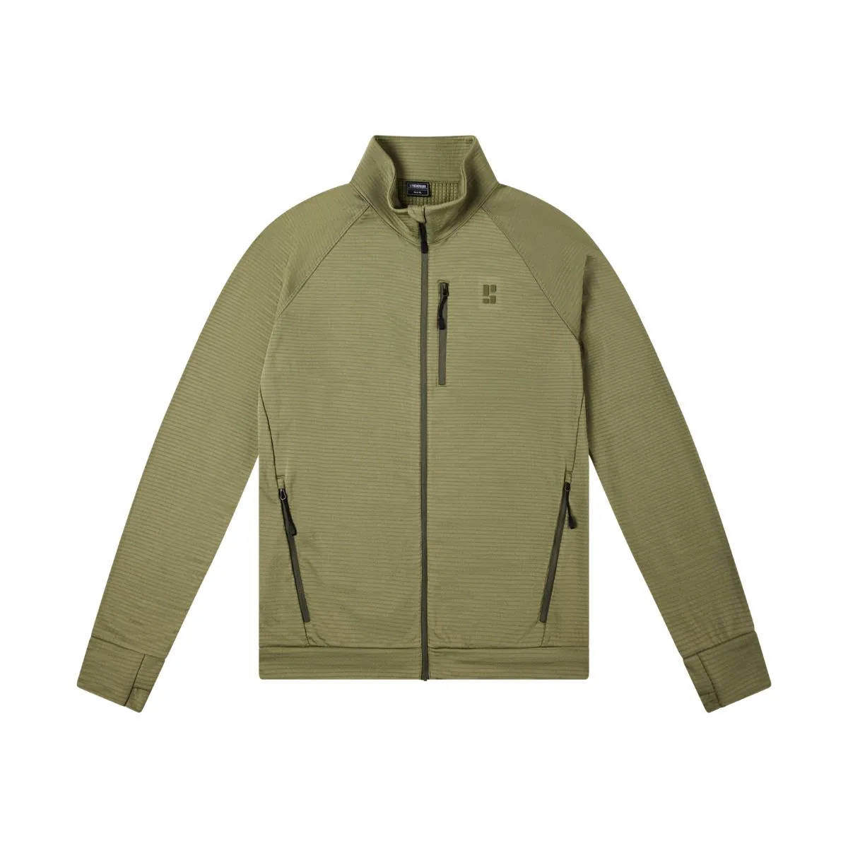 Poederbaas Outdoor Vest Heren Waffle Jacket Olive Green