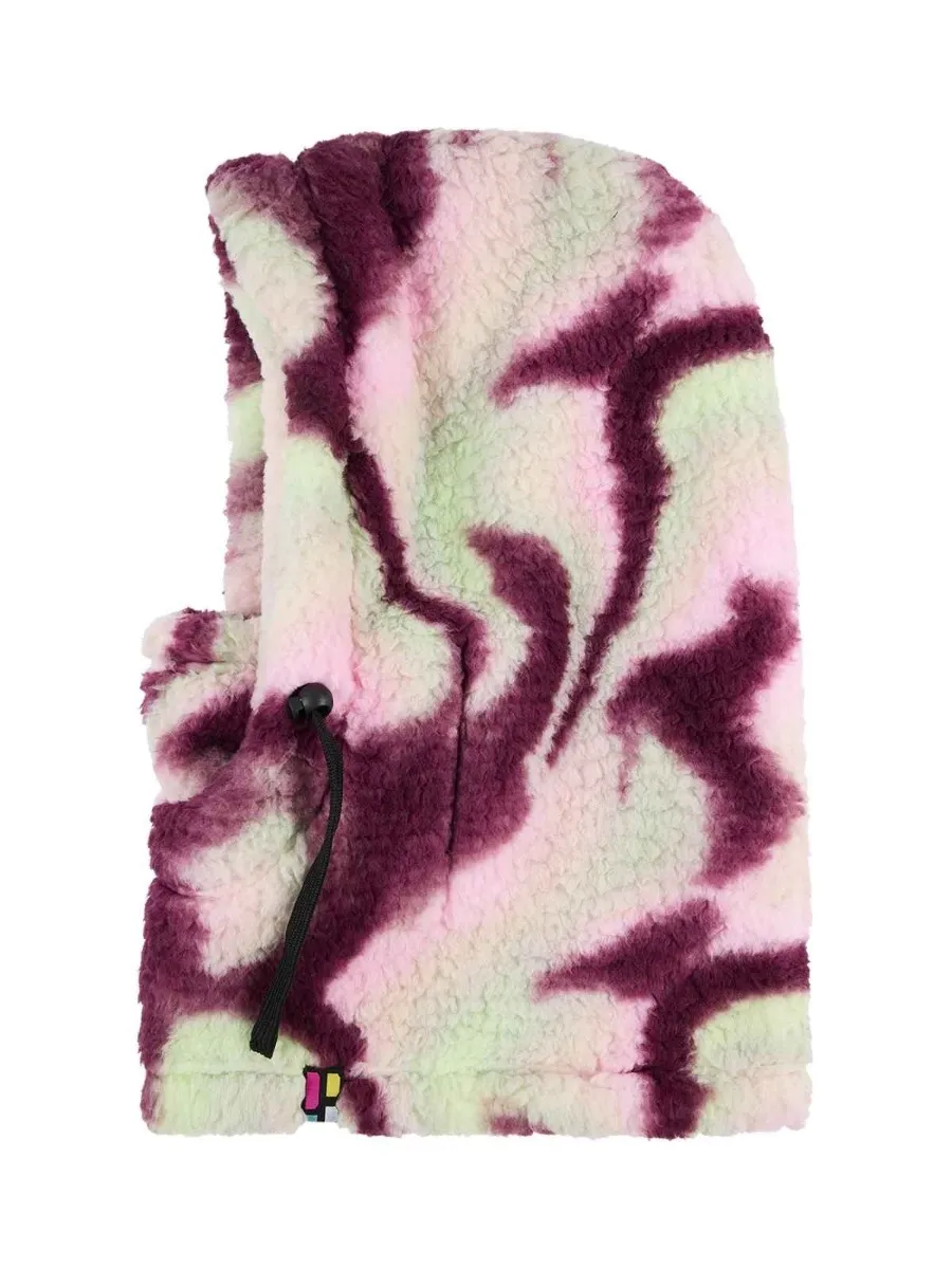 Poederbaas Balaclava Dames Fluffy Tie Dye Pink Multi