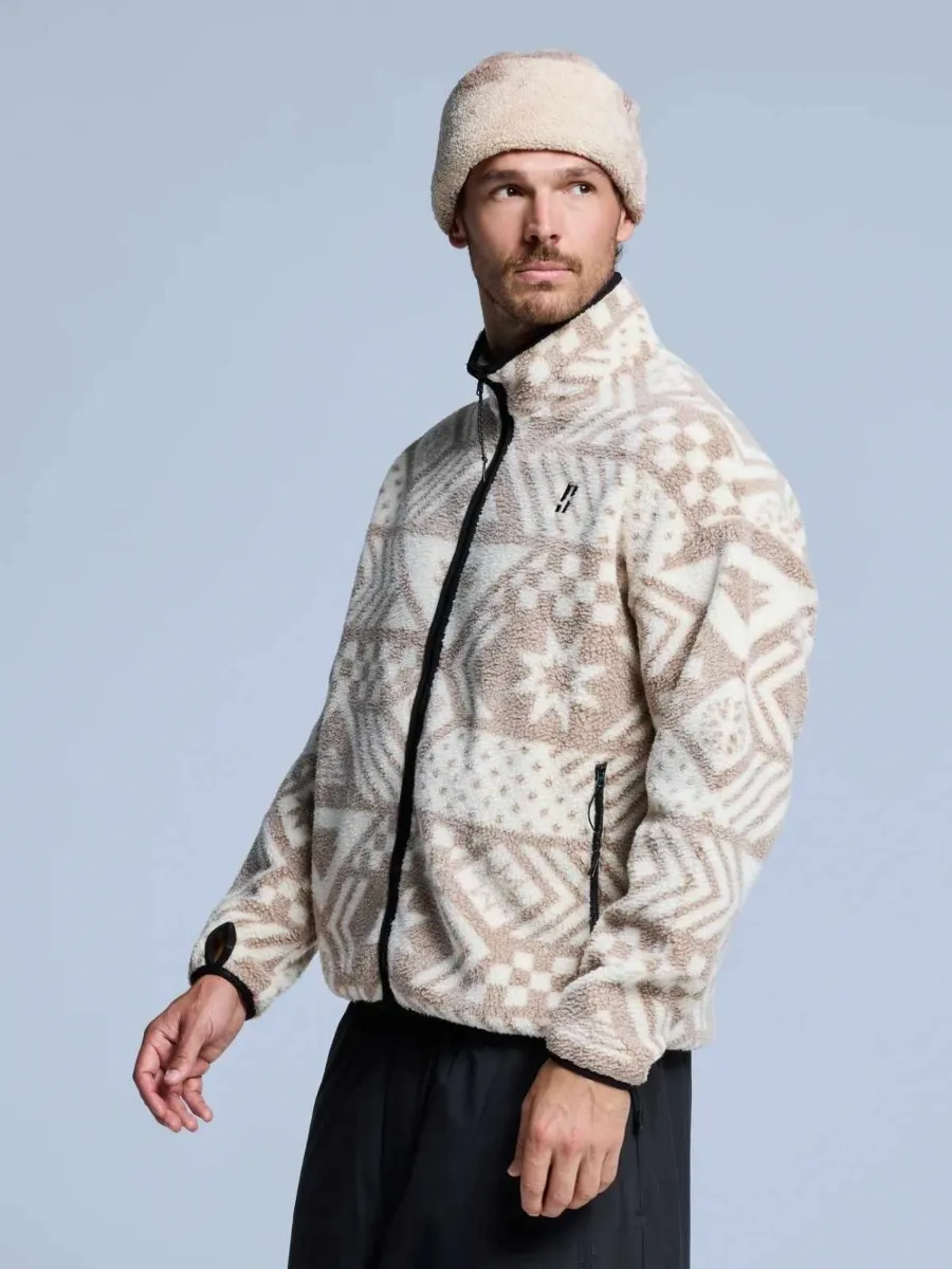 Poederbaas Sherpa Jacket Heren Four Seasons AOP White Multi