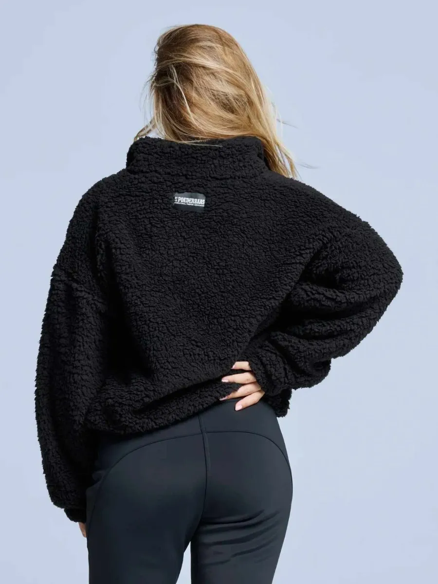 Poederbaas Fluffy Jacket Dames Four Seasons Zwart