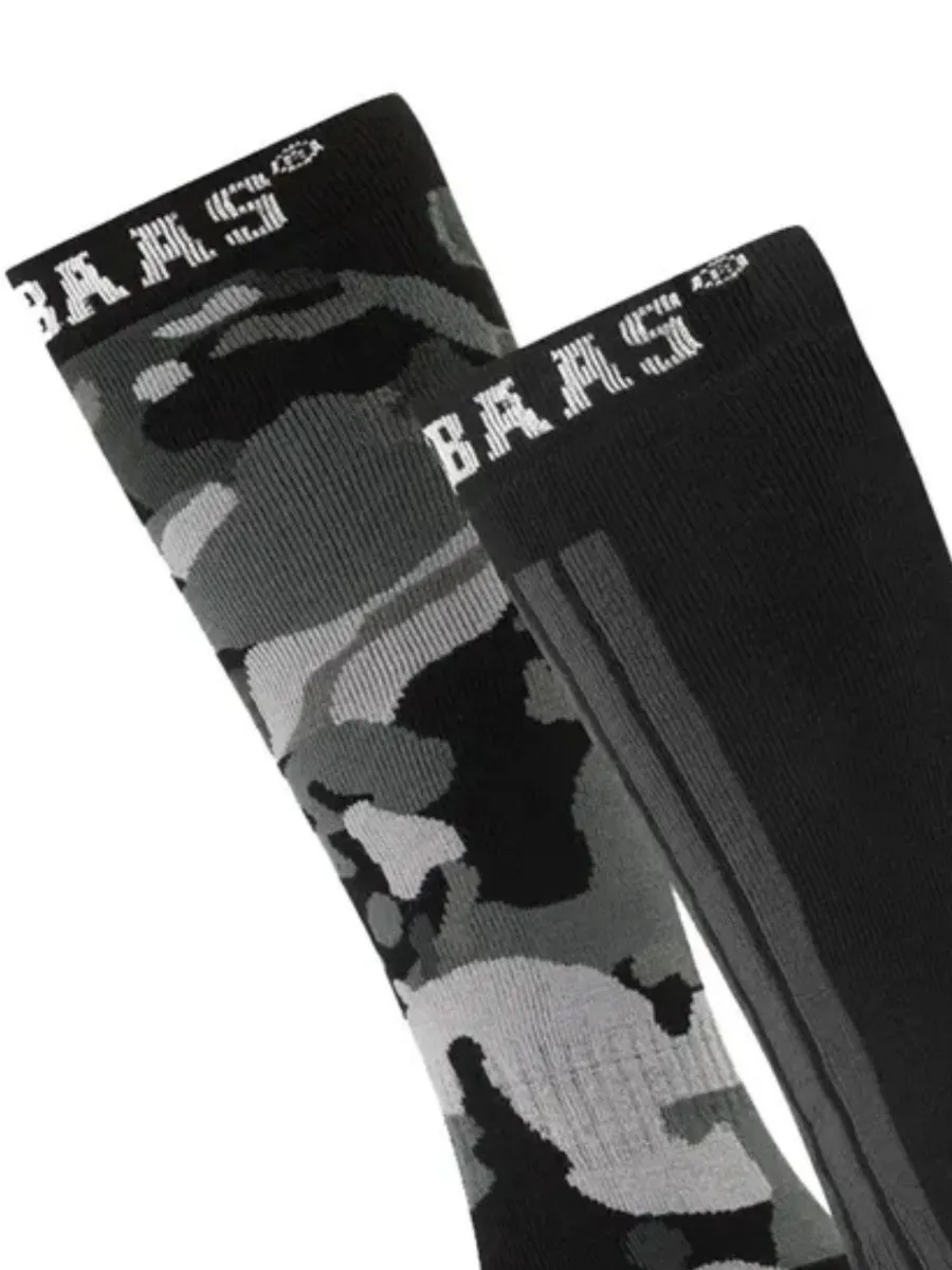 Poederbaas Skisokken 2-pack Camo Black