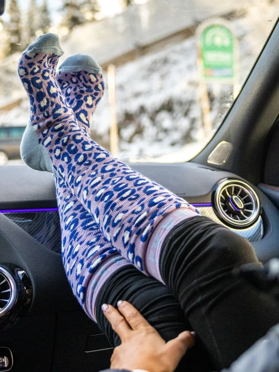 Poederbaas Skisokken Dames 2-pack Lila