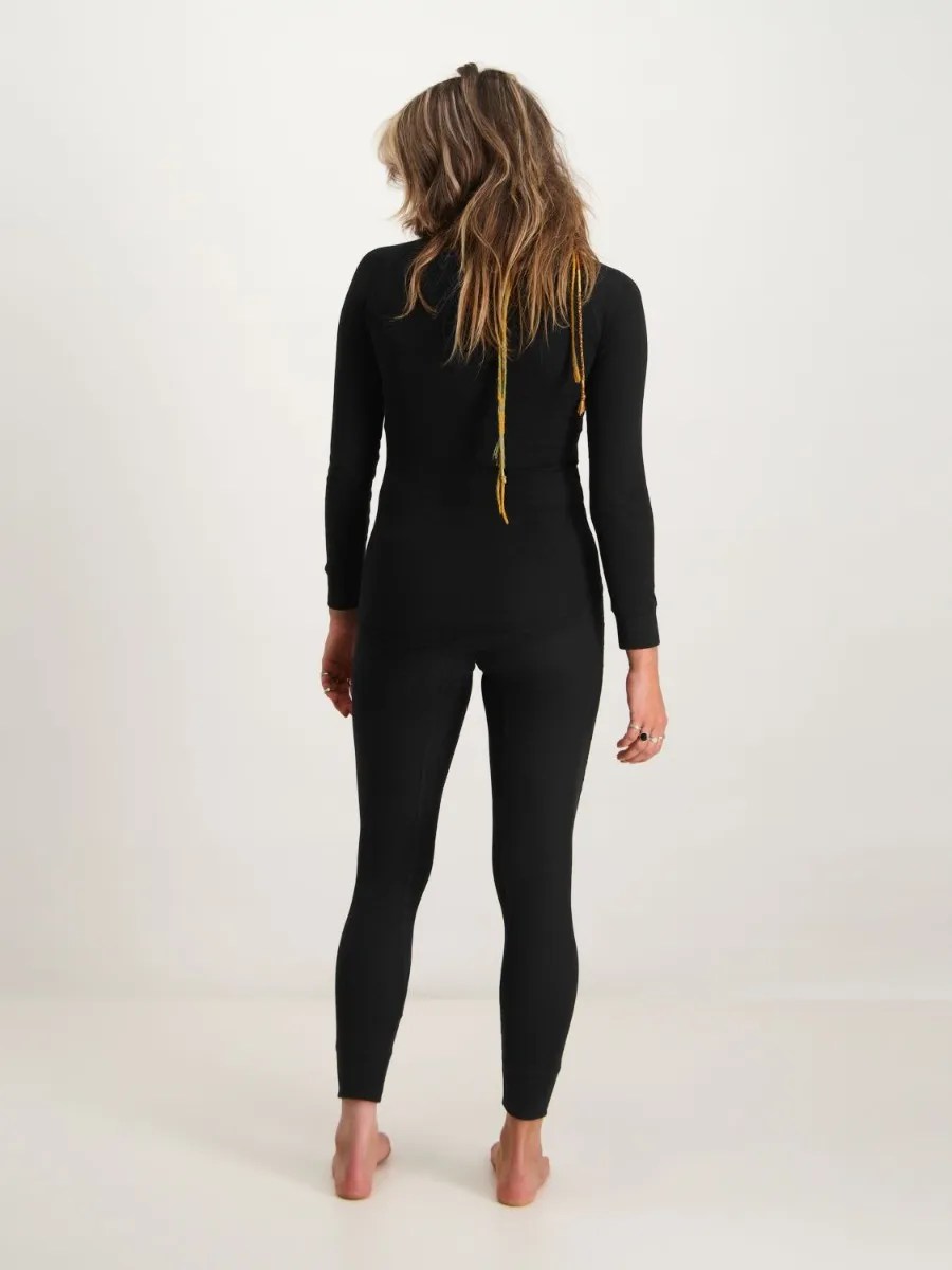 Poederbaas Thermoset Dames Pro- Thermoshirt + Thermolegging - Zwart