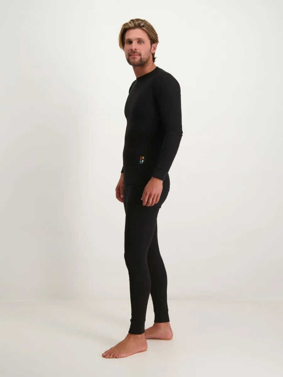 Poederbaas Thermoset Heren Pro- Thermoshirt + Thermolegging - Zwart