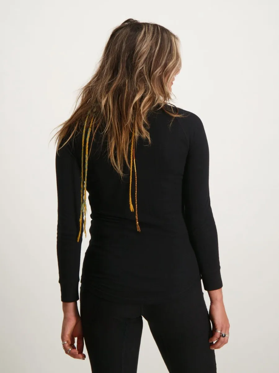 Poederbaas Thermoshirt Dames Pro Zwart
