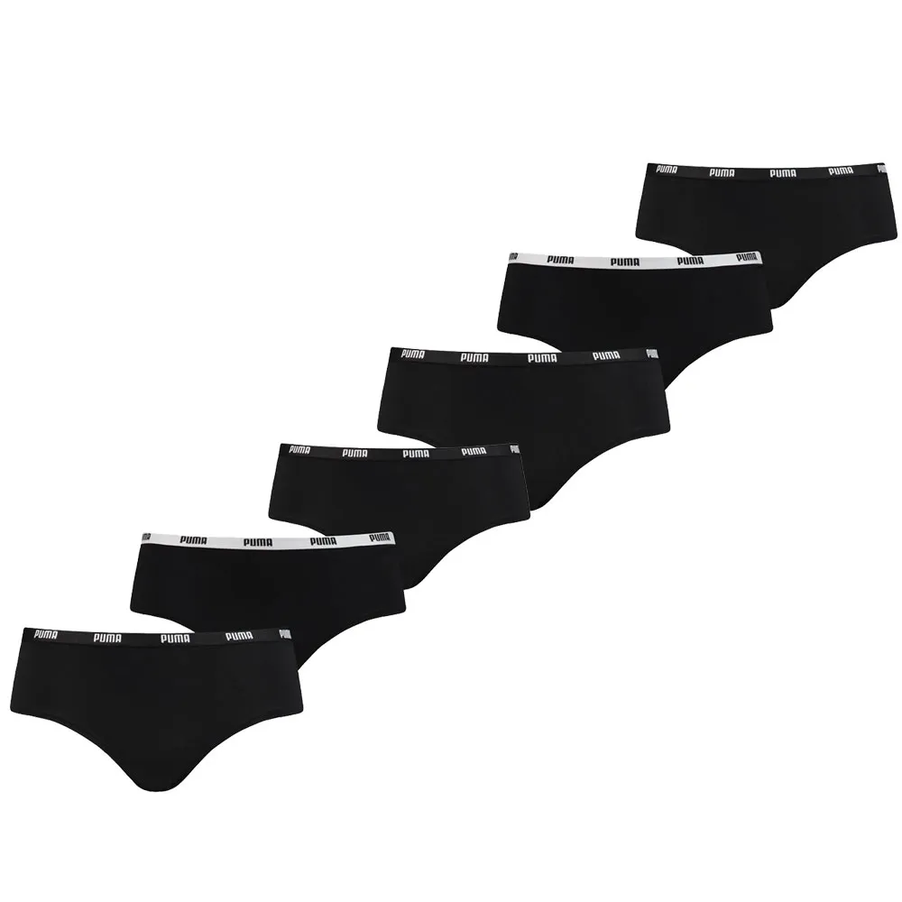 Puma Hipster Dames Zwart 6-Pack