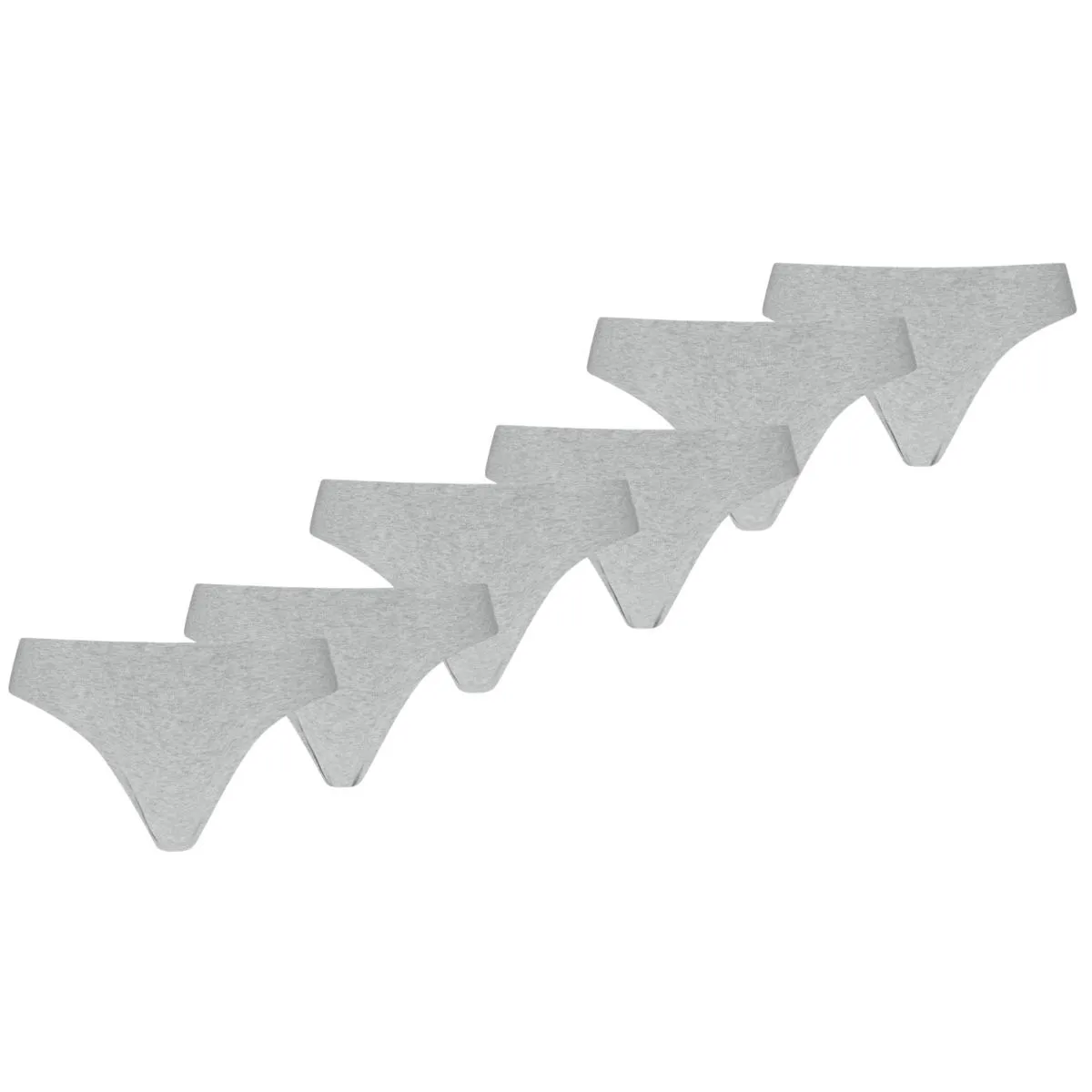 Puma Dames Strings Invisible Cotton 6-pack Light Grey Melange