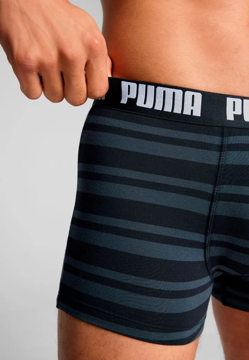 Puma Boxershorts Everyday Heritage Stripe 2-pack Black / Black