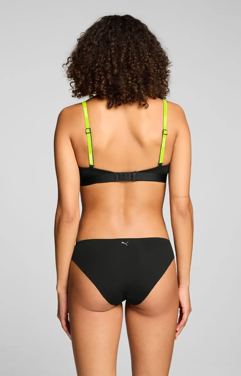 Puma Dames Briefs Invisible Cotton 6-pack Zwart