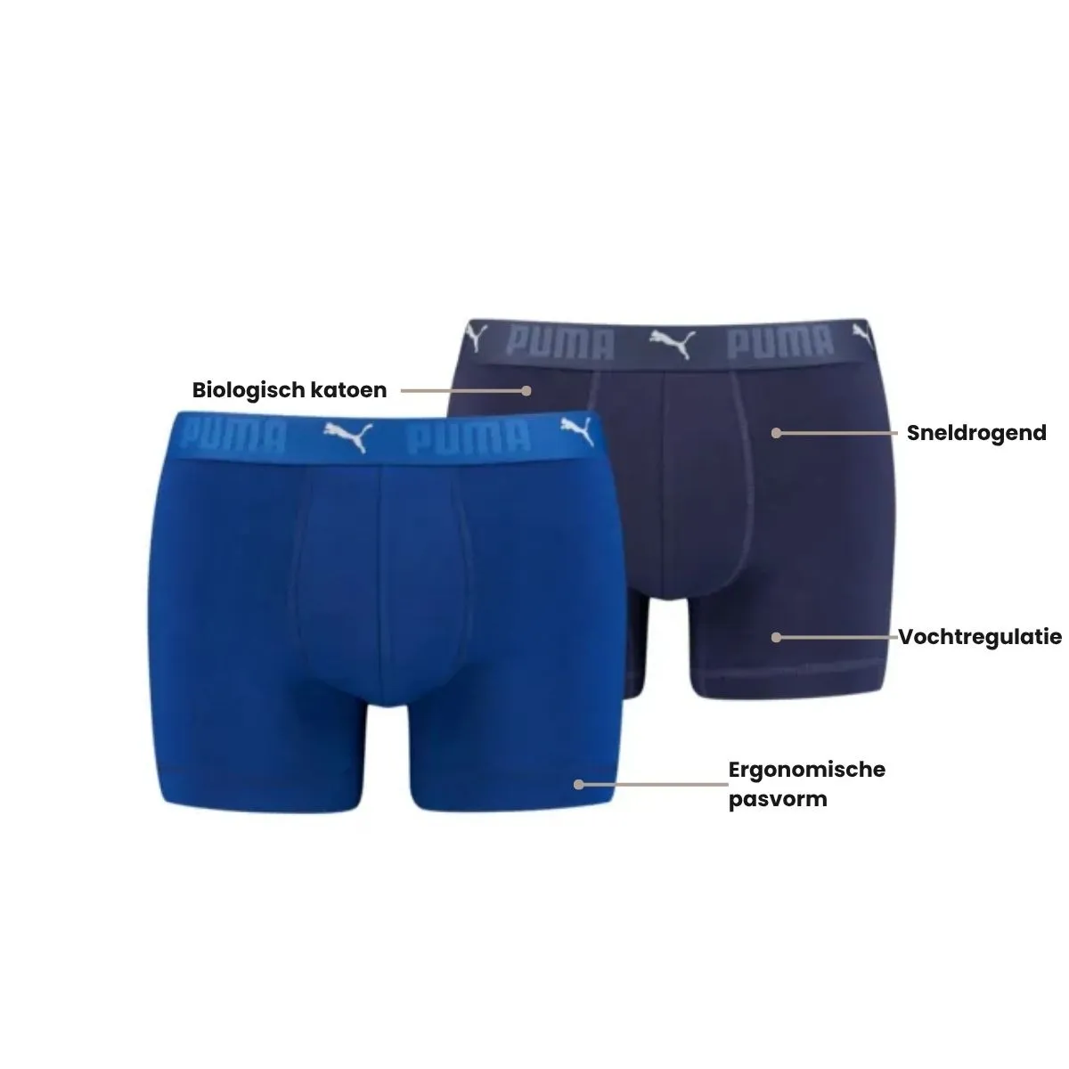 Puma Sport Boxershorts Katoen 2-pack Blauw