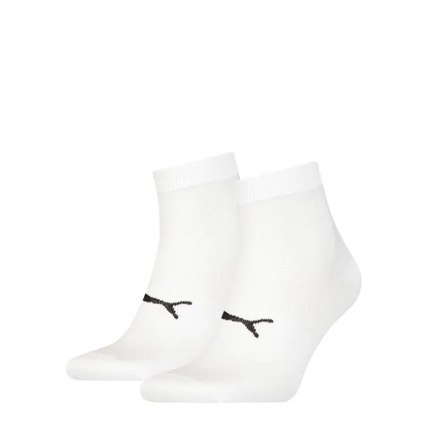 Puma Sport Quartersokken Light 2-pack Wit
