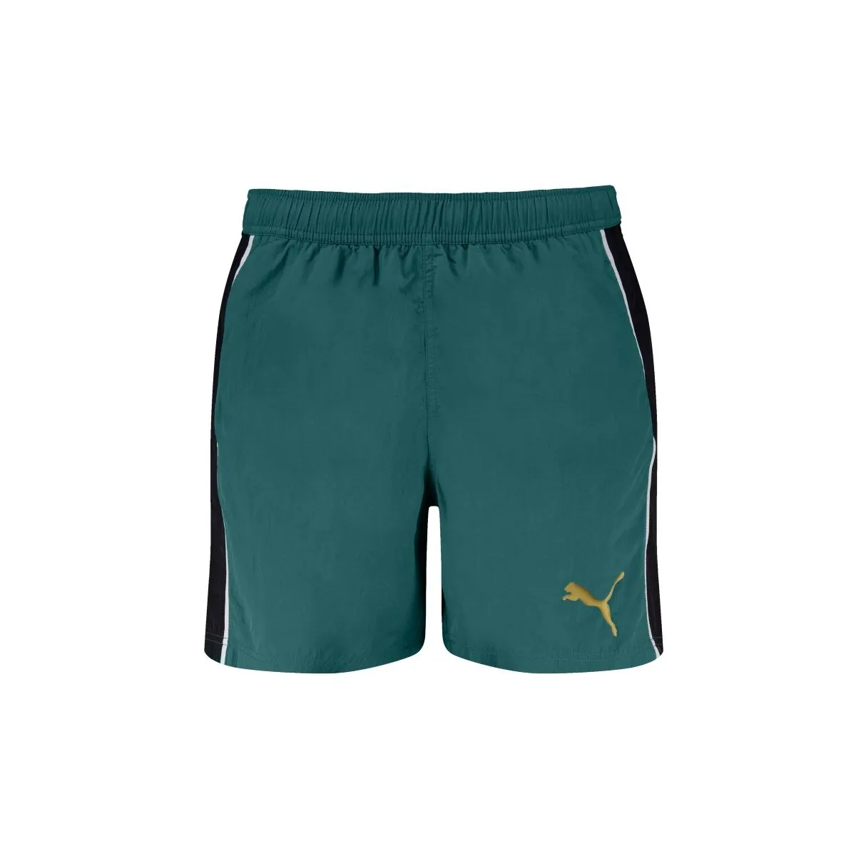Puma Zwembroek Heren Mid Shorts Crinkle T7  Emerald Green / Zwart