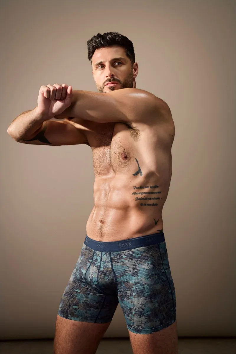 SAXX Boxershort Quest Quick-Dry Mesh - 2-pack - Matrix Camo / Zwart