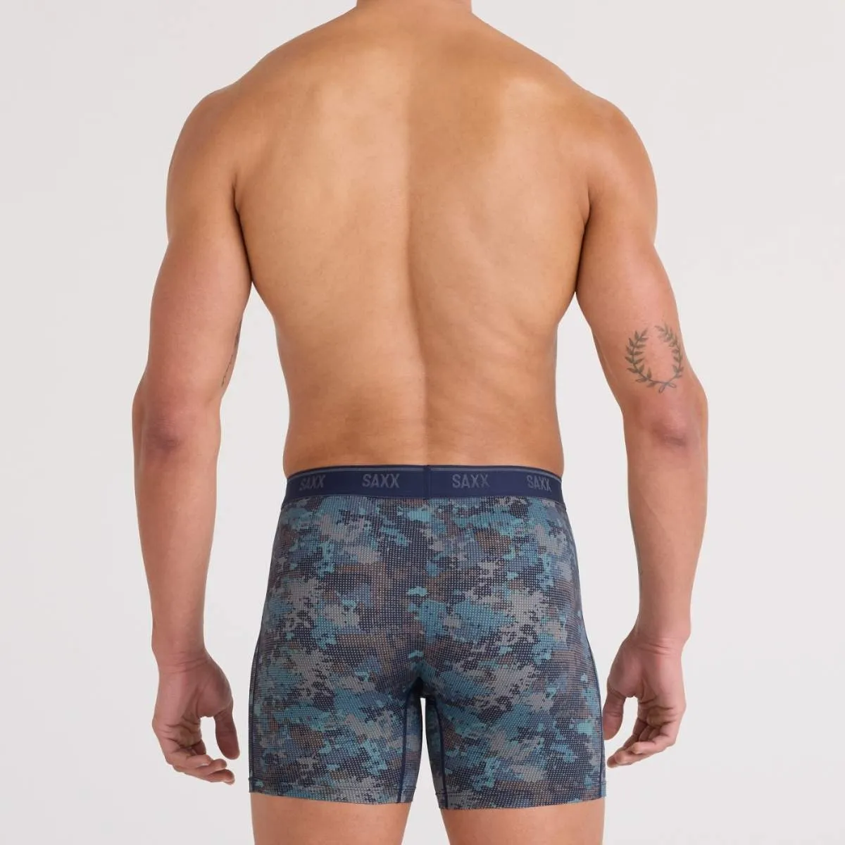 SAXX Boxershort Quest Quick-Dry Mesh - 2-pack - Matrix Camo / Zwart
