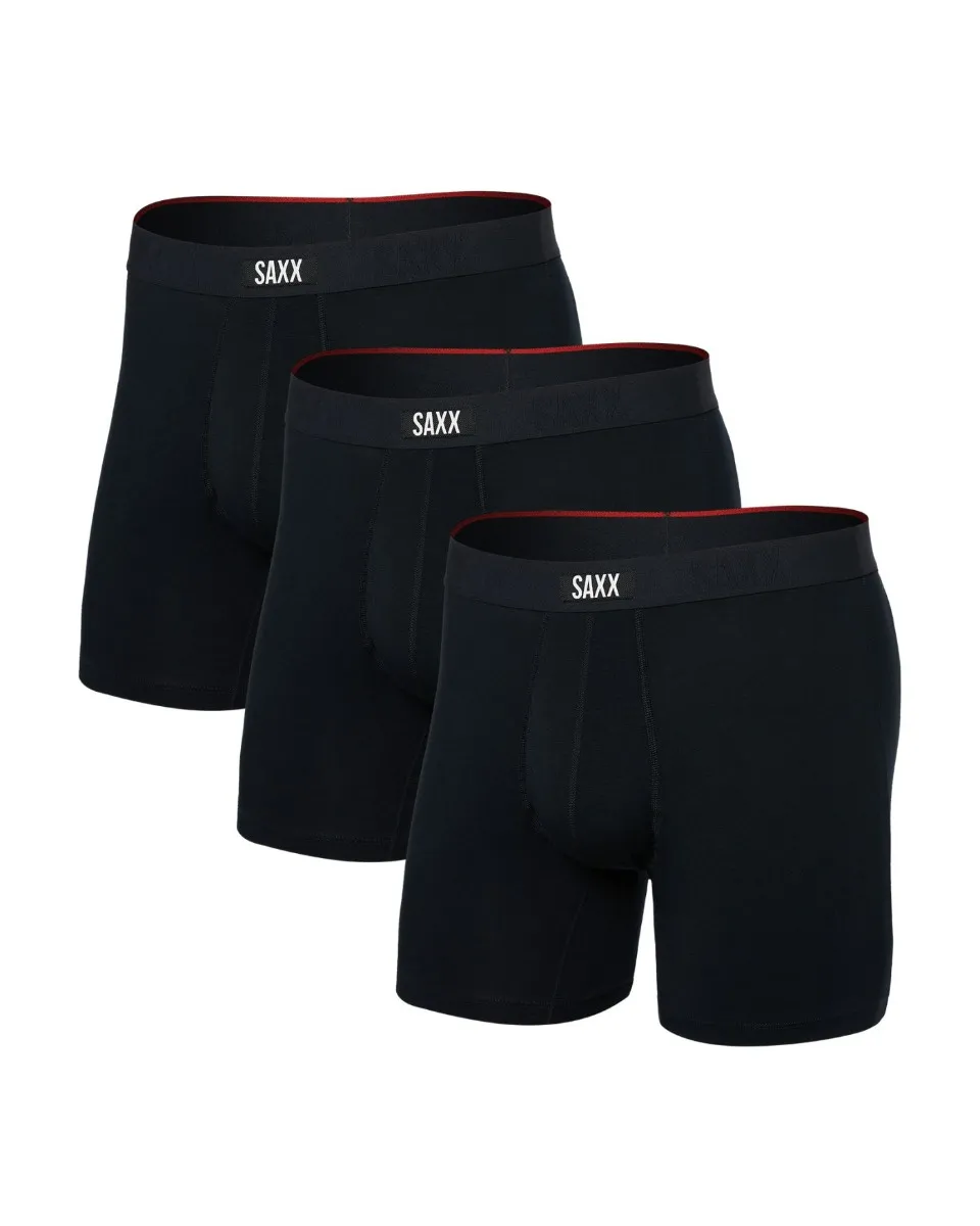SAXX Boxershorts Vibe Xtra Soft Comfort - 3-pack - Zwart