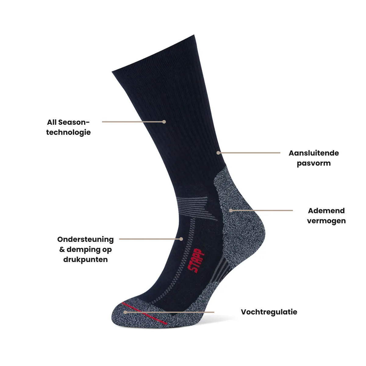 STAPP Wandelsokken Techno Boston All Season Marine