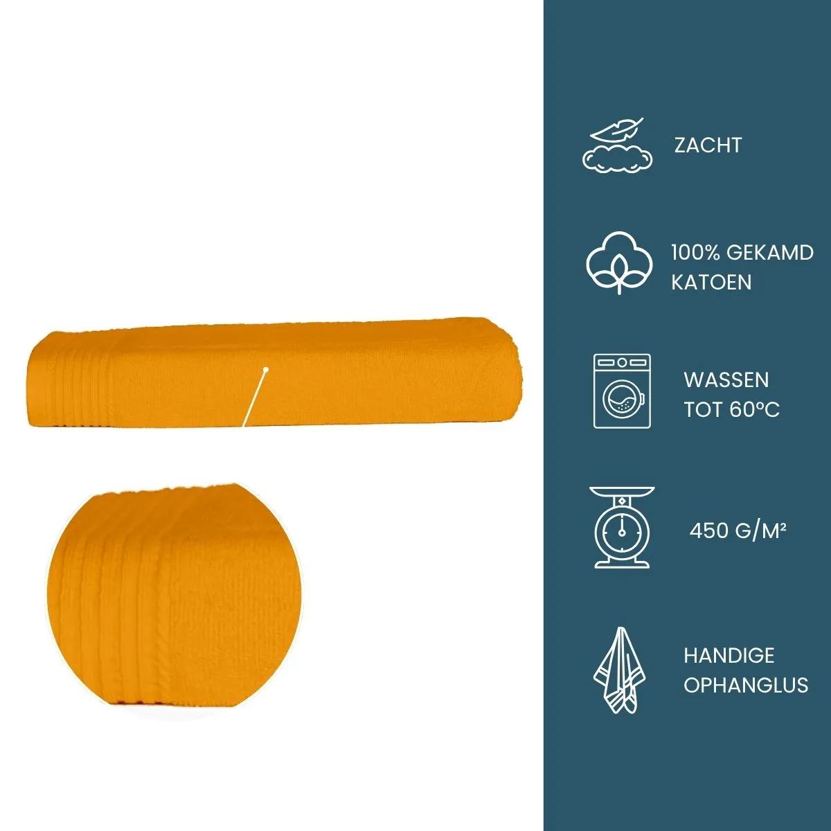 The One Badlaken 450 gram 100x180 cm Honey Yellow