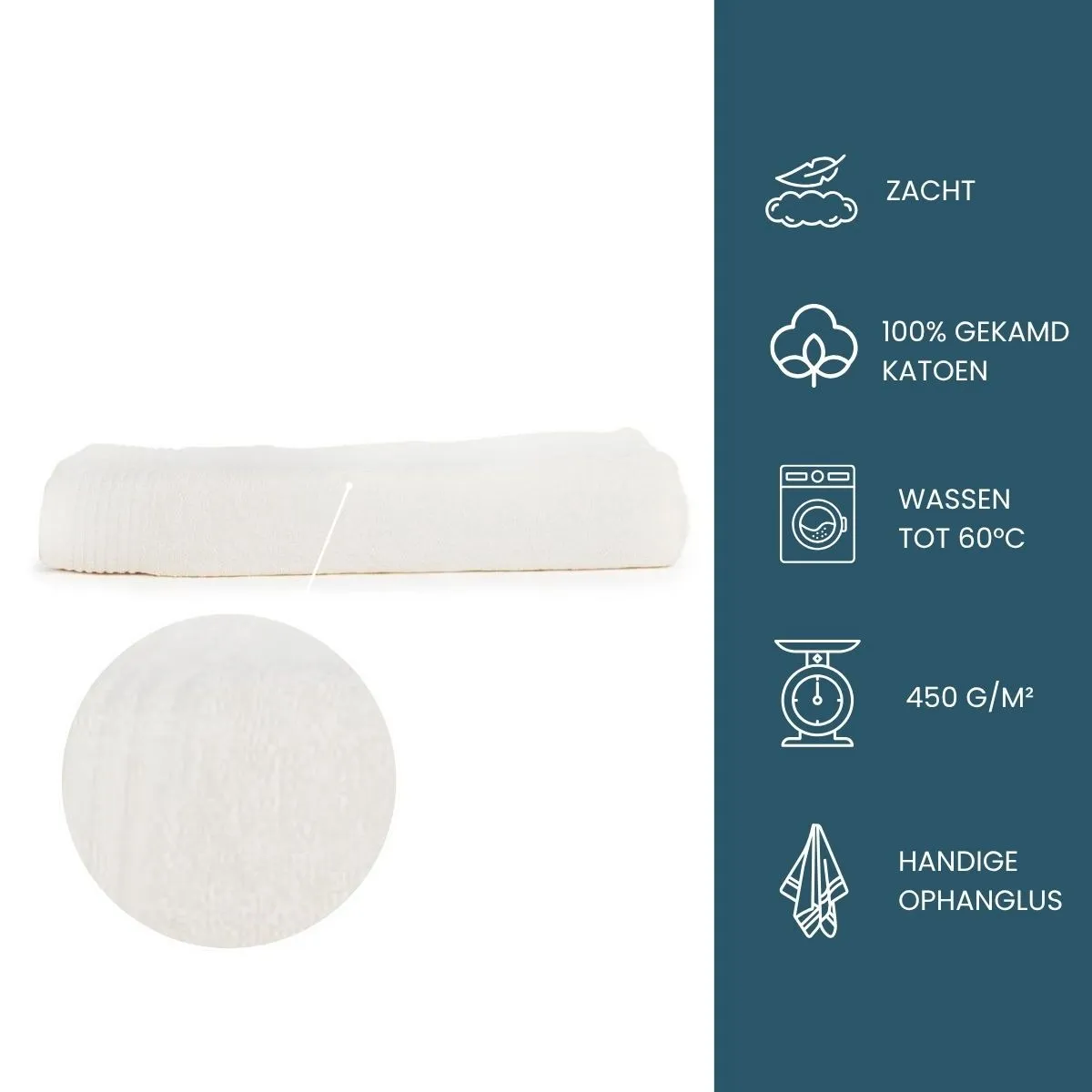 The One Badlaken 450 gram 100x180 cm Ivory