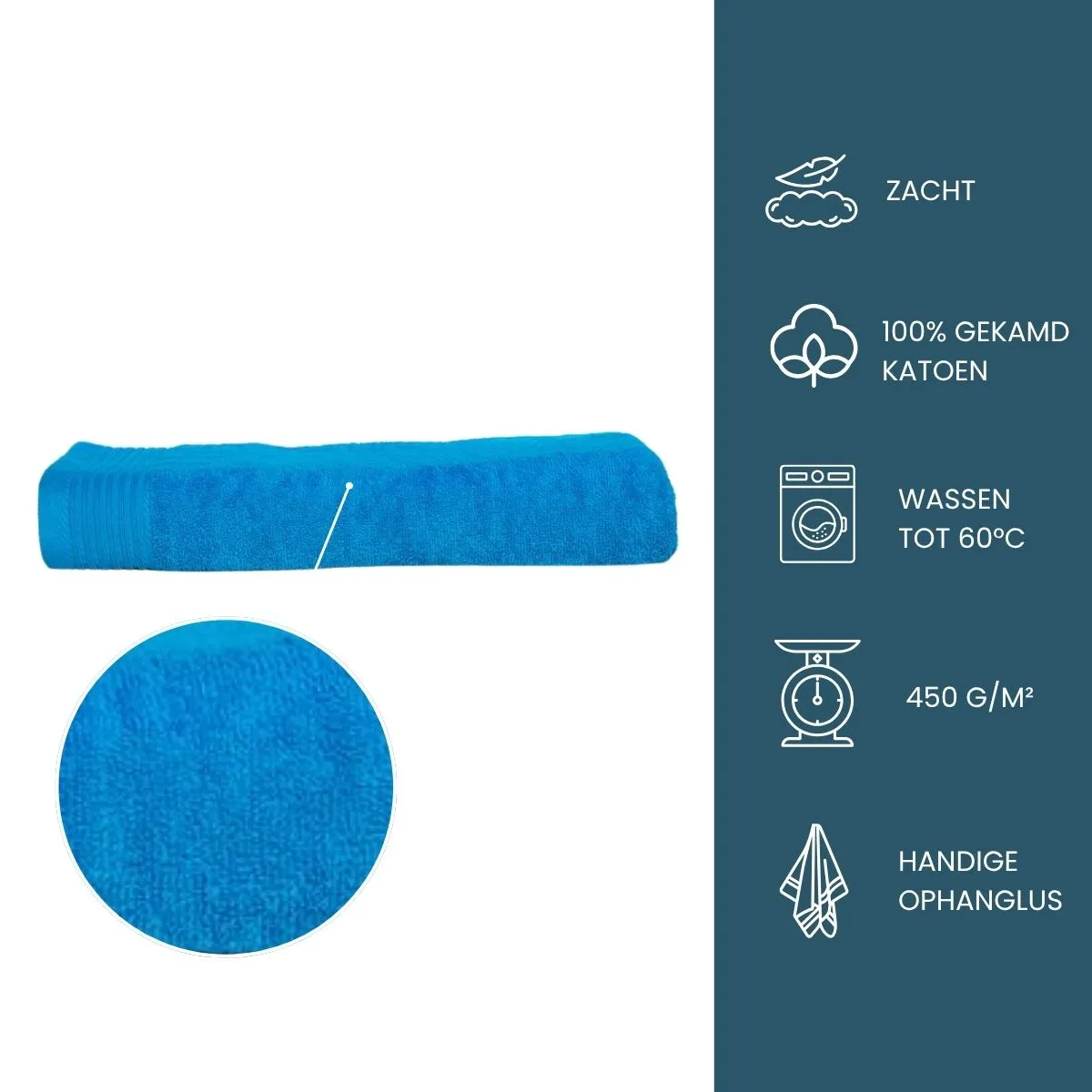 The One Badlaken 450 gram 100x180 cm Turquoise