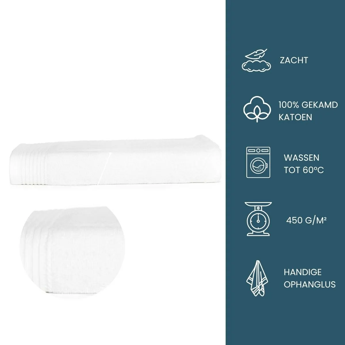 The One Badlaken 450 gram 100x180 cm Wit