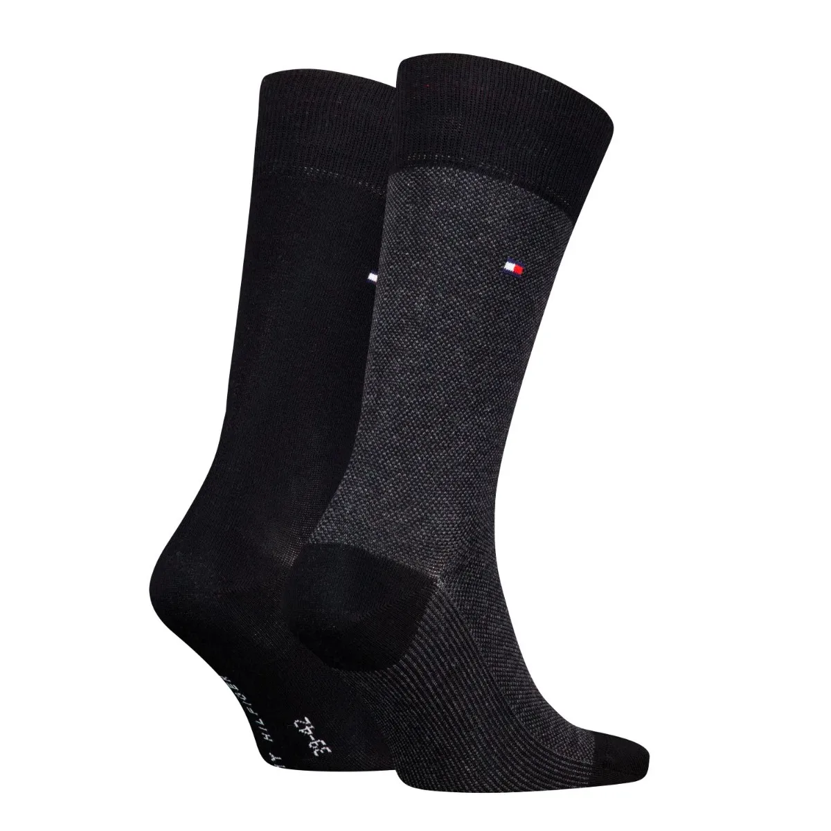 Tommy Hilfiger Sokken Heren Birdseye 2-pack Zwart