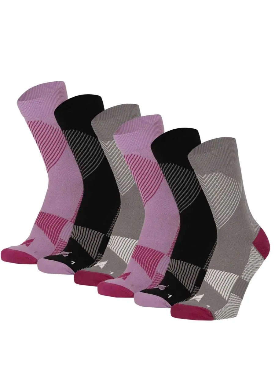 Xtreme Compressiesokken Quarter 6-pack Multi Purple