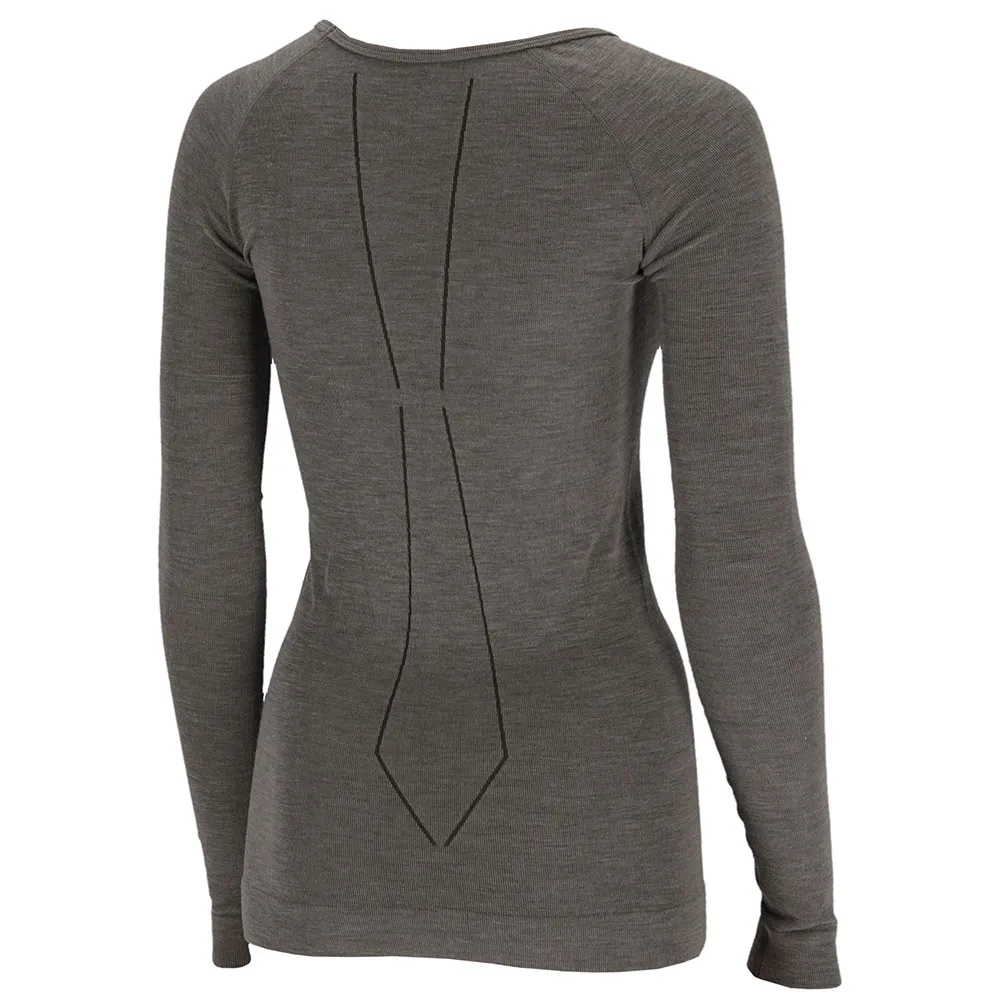 Xtreme Thermoset Dames Merino Wol - Thermoshirt + Thermolegging - Grey Melange
