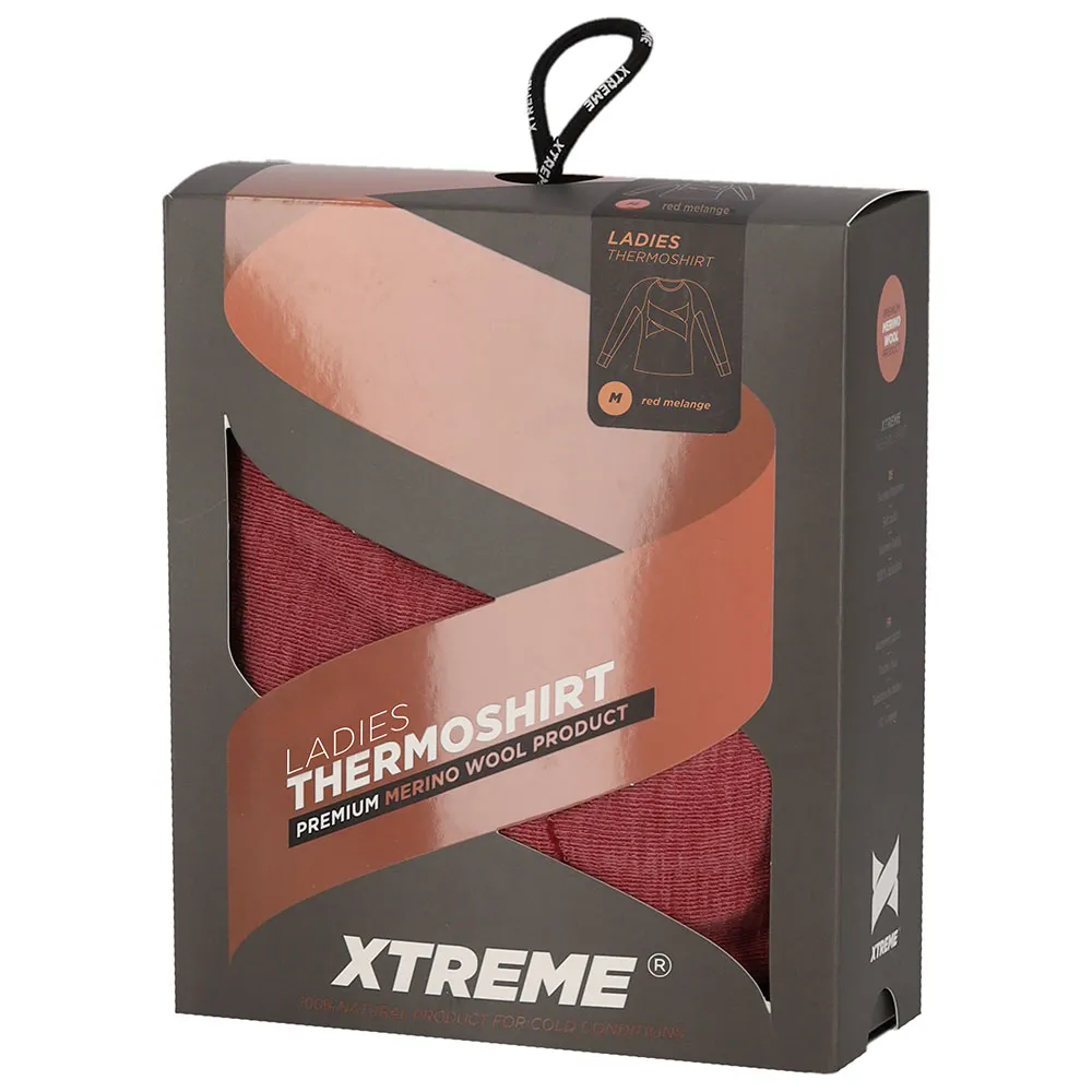 Xtreme Thermoshirt Dames Merino Wol Red Melange
