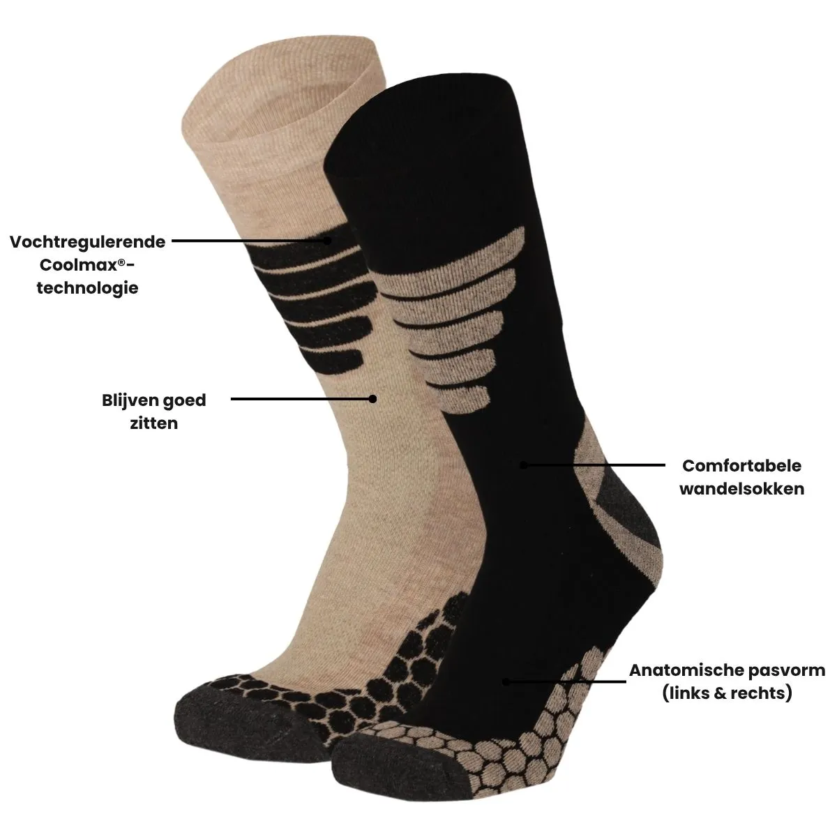 Xtreme Wandelsokken 6-pack Multi Beige