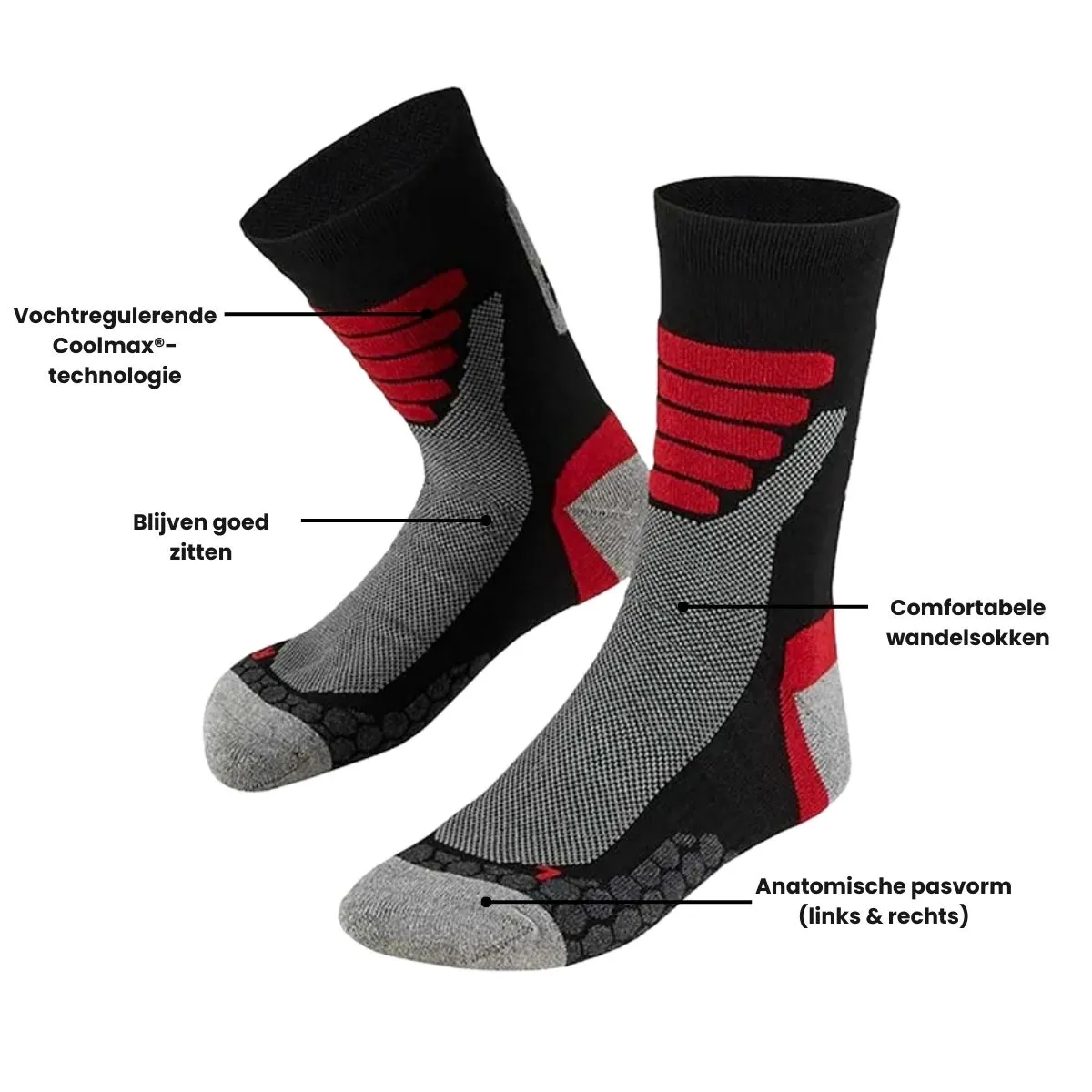 Xtreme Wandelsokken 2-pack Multi Black