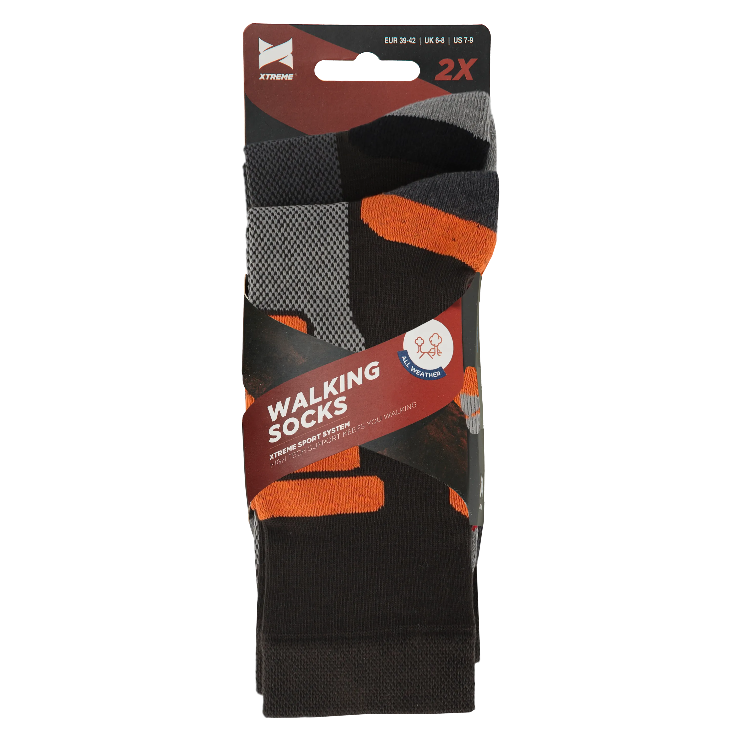 Xtreme Wandelsokken 2-pack Multi Green