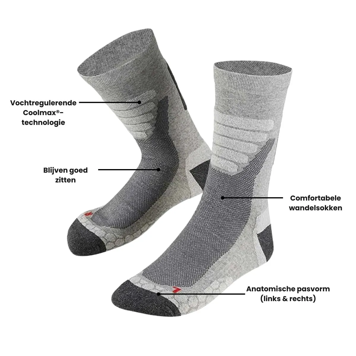 Xtreme Wandelsokken 2-pack Multi Grey