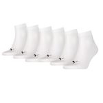 Puma Quarter Sokken Wit 6-pack