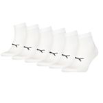 Puma Sport Quartersokken Light 6-pack Wit