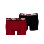 Puma Boxershorts Dual Logo 2-pack Burgundy