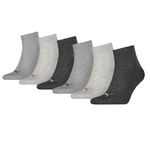 Puma Quarter Sokken Plain 6-pack Antraciet Melange