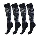 STAPP Horse Paardrijsokken Ruit 4-pack Nero