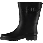 XQ Dames Rubberen Regenlaarzen met Riem Zwart 
