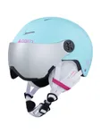 Cairn Kinder Skihelm met Vizier Orbit Visor Turquoise Neon Pink