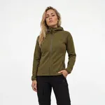 Poederbaas Outdoor Vest Dames Merinowol Olive Green