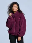 Poederbaas Fluffy Jacket Dames Four Seasons Bordeaux