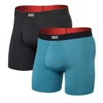 SAXX Boxershorts Multi-Sport Mesh - 2-pack- Hydro Blue / Faded Black
