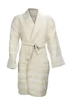 The One Towelling Hamam Badjas Beige/White