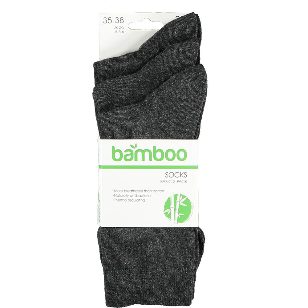 Apollo Sokken Basic Bamboo Antraciet Melange 9-pack