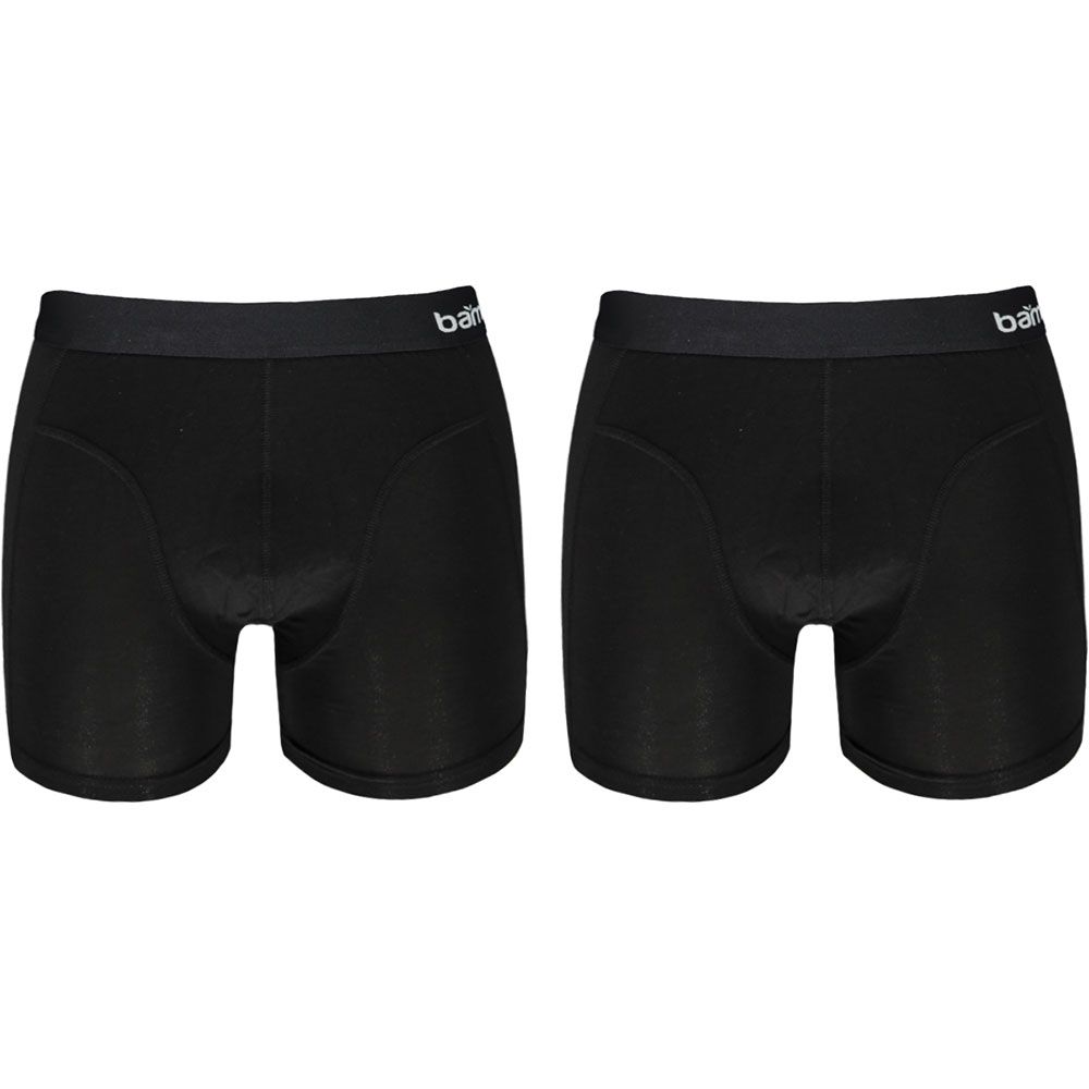 Apollo Boxershorts Heren Bamboo Basic Zwart 2-pack