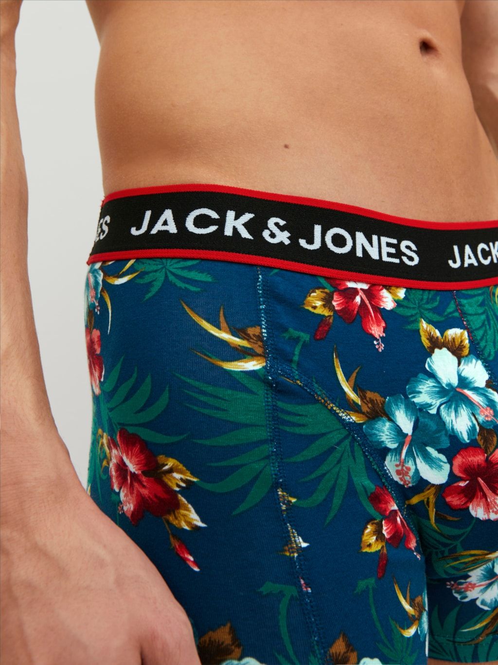 Jack & Jones Boxershorts JACFLOWER Trunks 3-pack Zwart / Navy