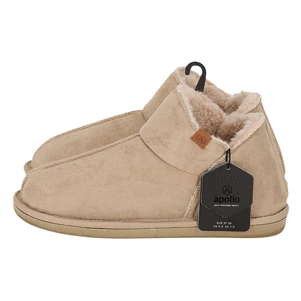 Apollo Pantoffels Dames Boots Suede Beige