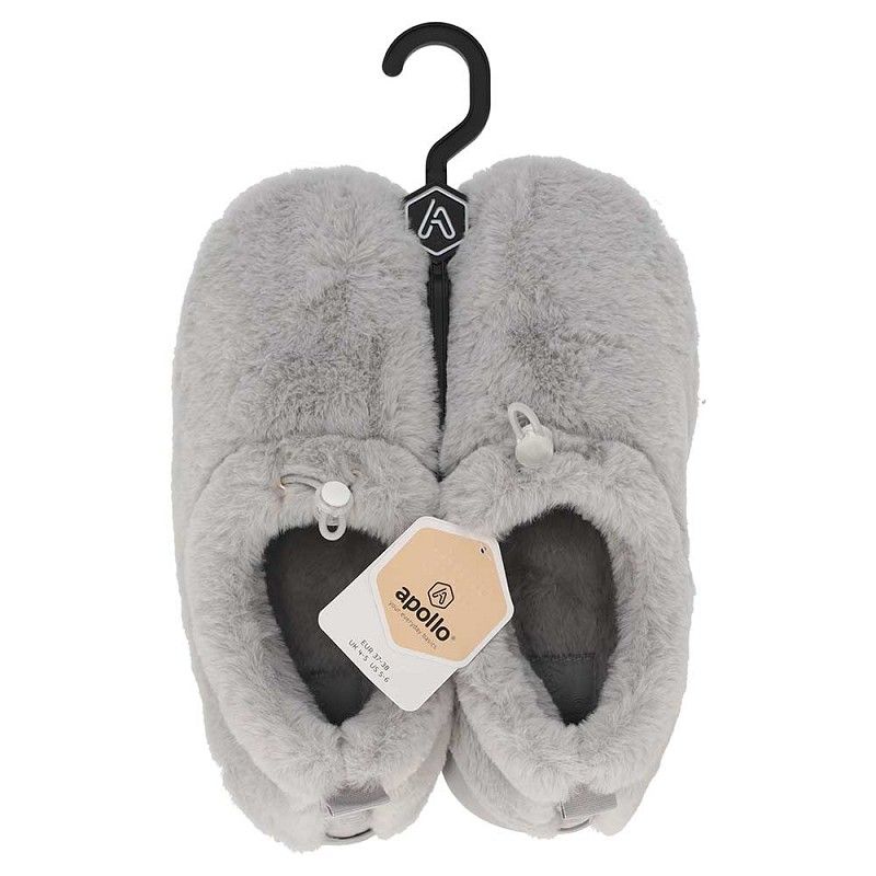 Apollo Pantoffels Dames Imitatiebont Grijs