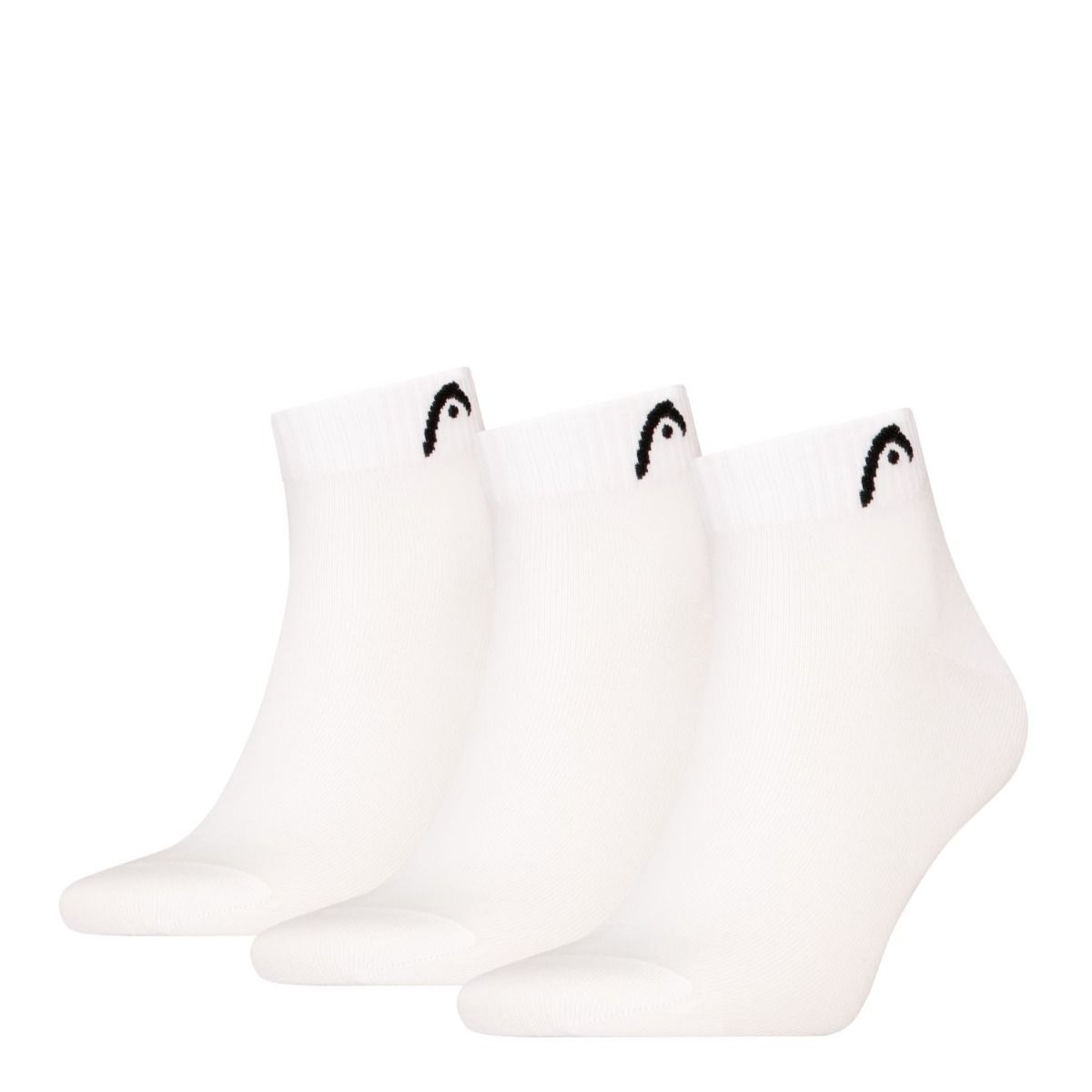 HEAD Quartersokken Training 12-pack Wit