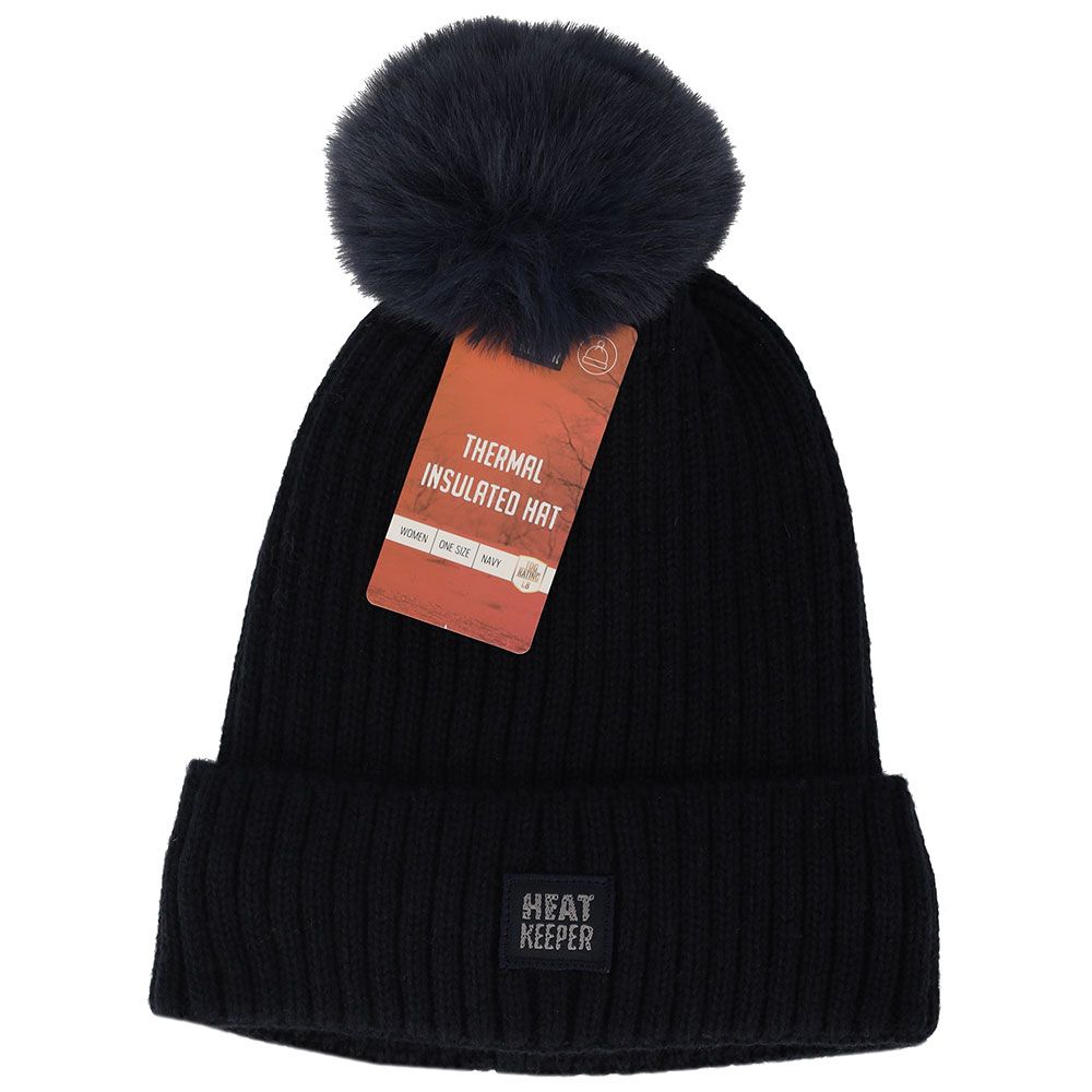 Heatkeeper Thermo Muts met Pompon Dames Navy